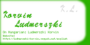 korvin ludmerszki business card